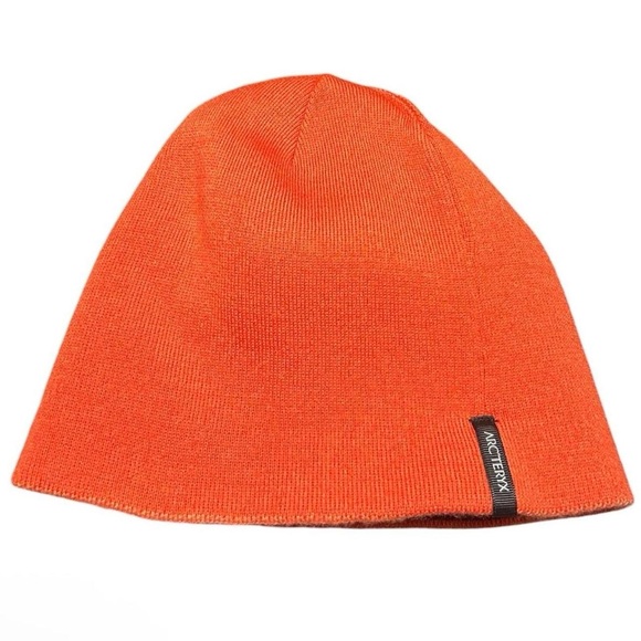 Arc’teryx Reversible Crest Toque Beanie Hat Orange Rare - Picture 4 of 5